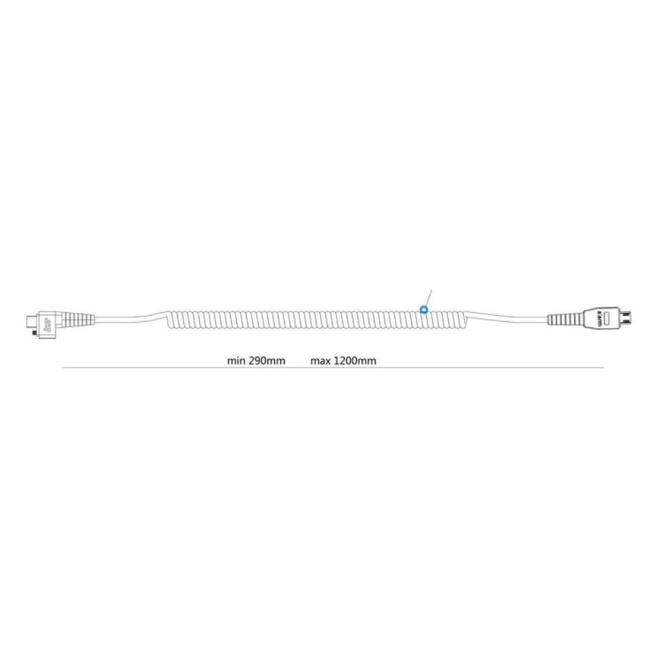 Max Sicherungs- und Ladekabel Micro USB (gerade) 610W -spiral- - EastekOnlineshop