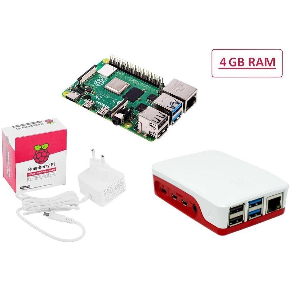 Raspberry Pi 4B 4 GB, rot/weiß - EastekOnlineshop